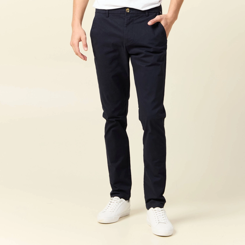 Pantalon slim Instinct chino bleu foncé homme