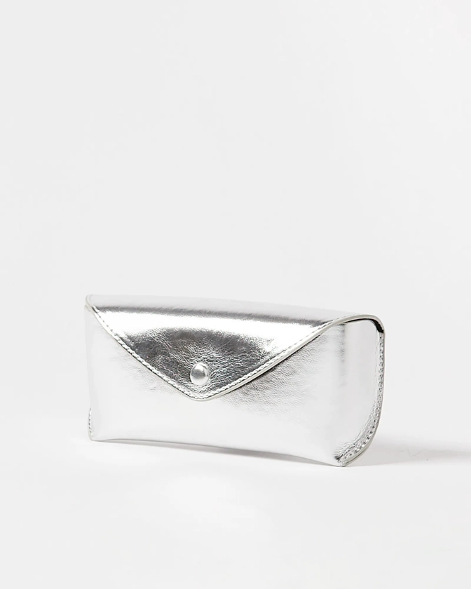 Silver Metallic Glasses Case | Oliver Bonas