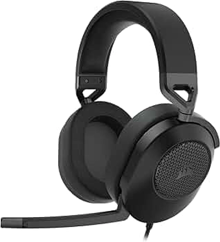 CORSAIR HS65 SURROUND Casque de Jeu Filaire Multiplateforme - Son Surround Dolby 7.1 - SonarWorks SoundID - Compatible iCUE - PC, Mac, PS5, PS4, Xbox, Nintendo Switch, Mobile - Carbon