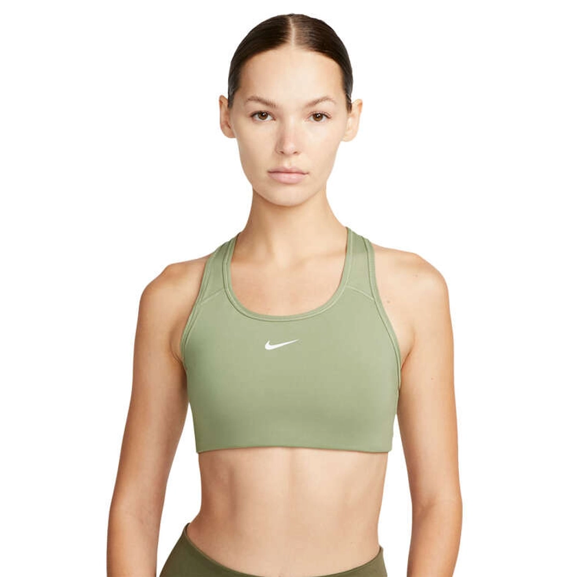 Nike Womens Swoosh Medium Support Sports Bra Olive S