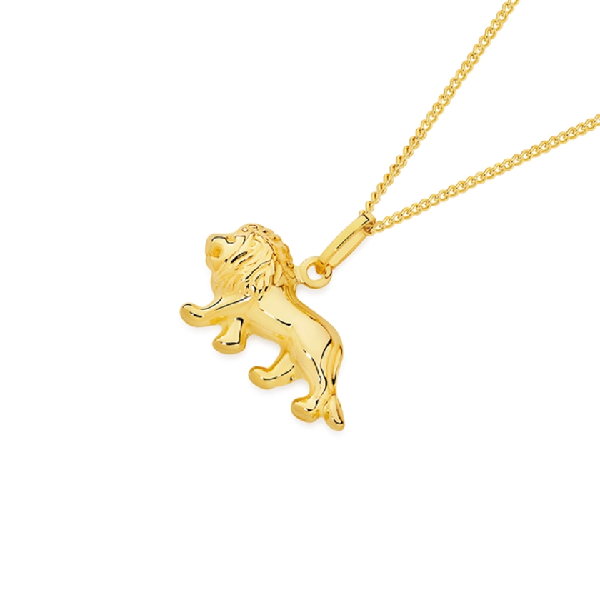 9ct Gold Lion Pendant | Prouds