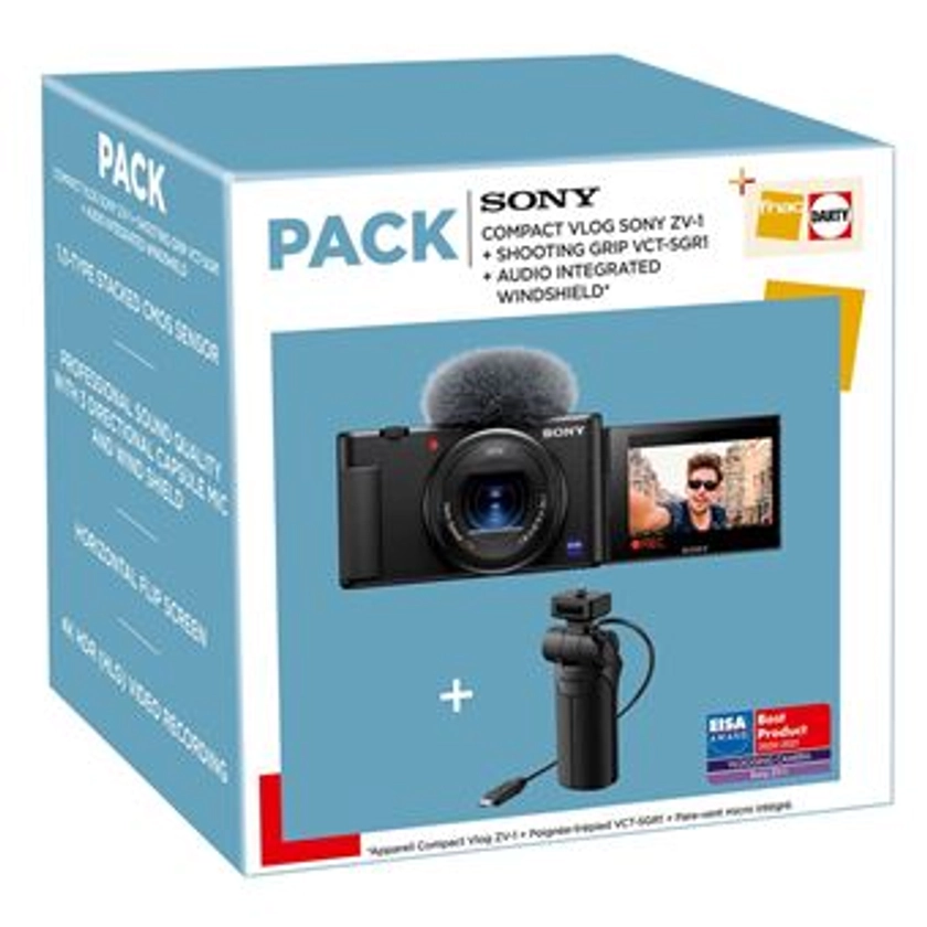 Pack Fnac Appareil photo compact pour Vlogging Sony ZV-1 + Poignée