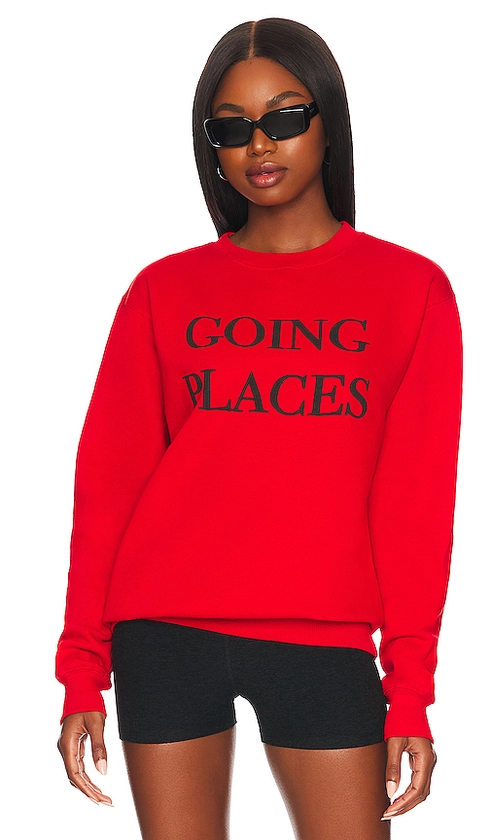 DEPARTURE Going Place Crewneck in Red | REVOLVE