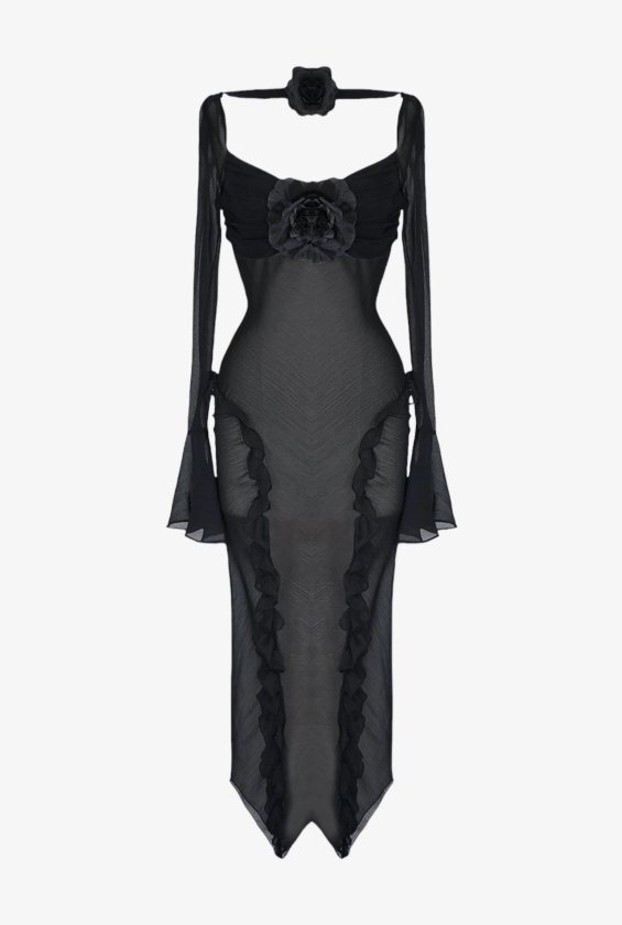 NOIR SHEER DRESS