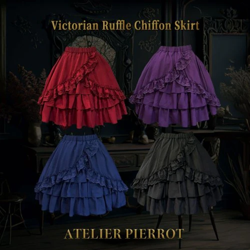 Victorian Ruffle Chiffon Skirt