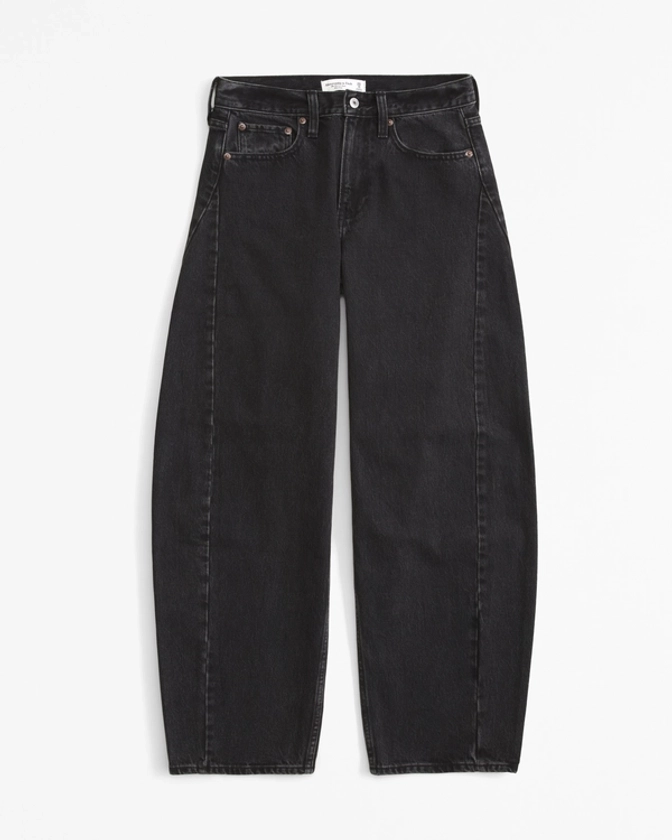 Women's Mid Rise Barrel Jean | Women's Bottoms | Abercrombie.com