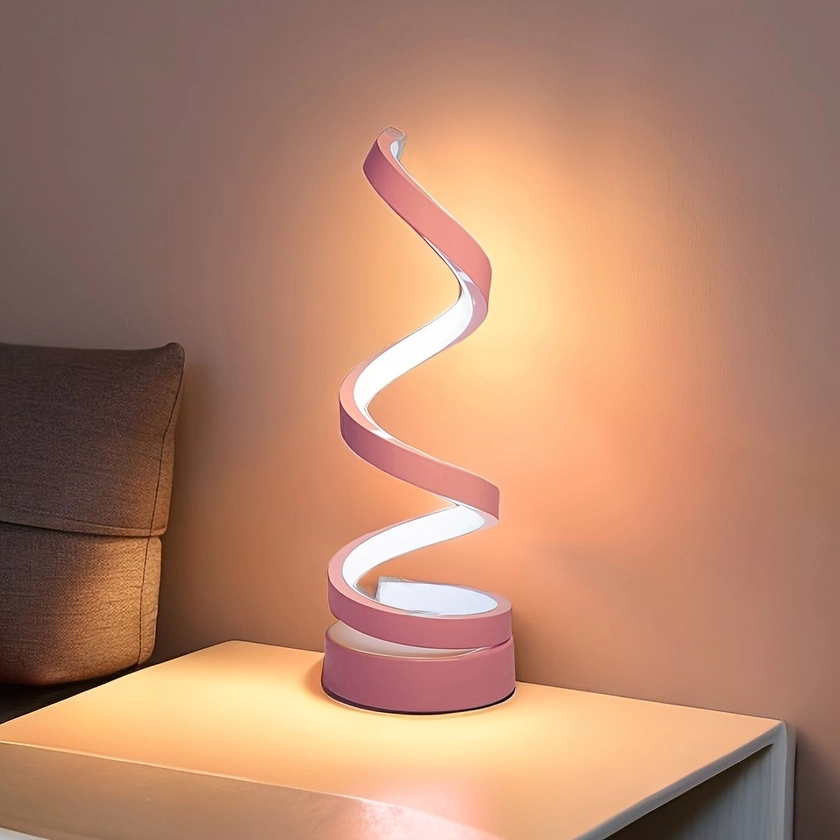 1pc LED Pink Creative Style Desk Lamp, Three Colors Adjustable, Christmas Gift Dormitory Bedroom Bedside Night Light