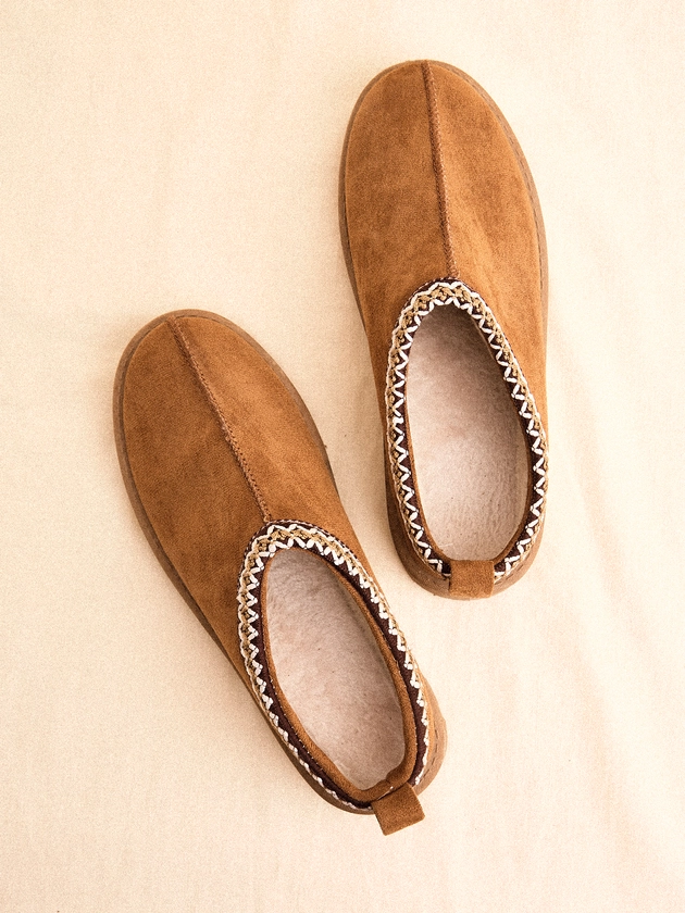 Faux Fur Lined Suede Slipper Boot | Apricot Clothing