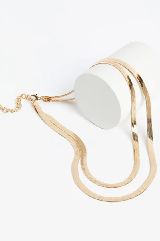 Mint Velvet Gold Tone Snake Necklace