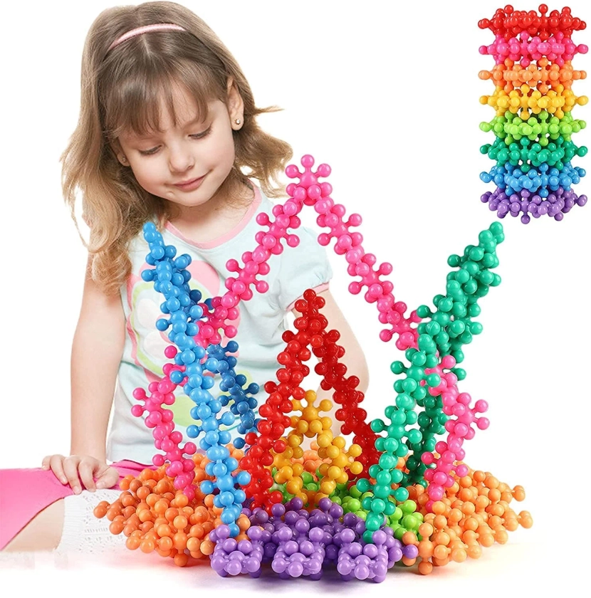 Preschool Building Toys, 200Pcs Interlocking Building Blocks for Kindergarten, Stem Educational Construction Toys for Kids Toddlers 3-5