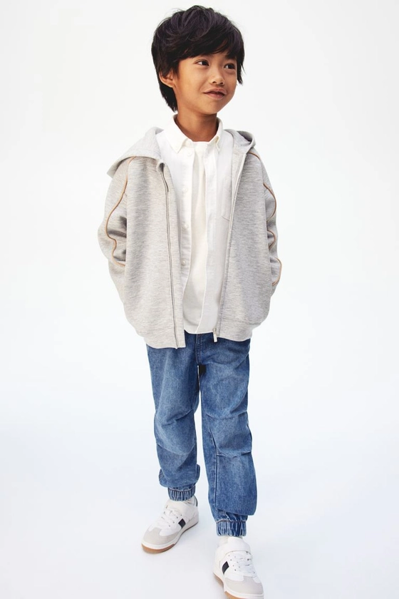 Twill Joggers - Regular waist - Long - Denim blue - Kids | H&M US