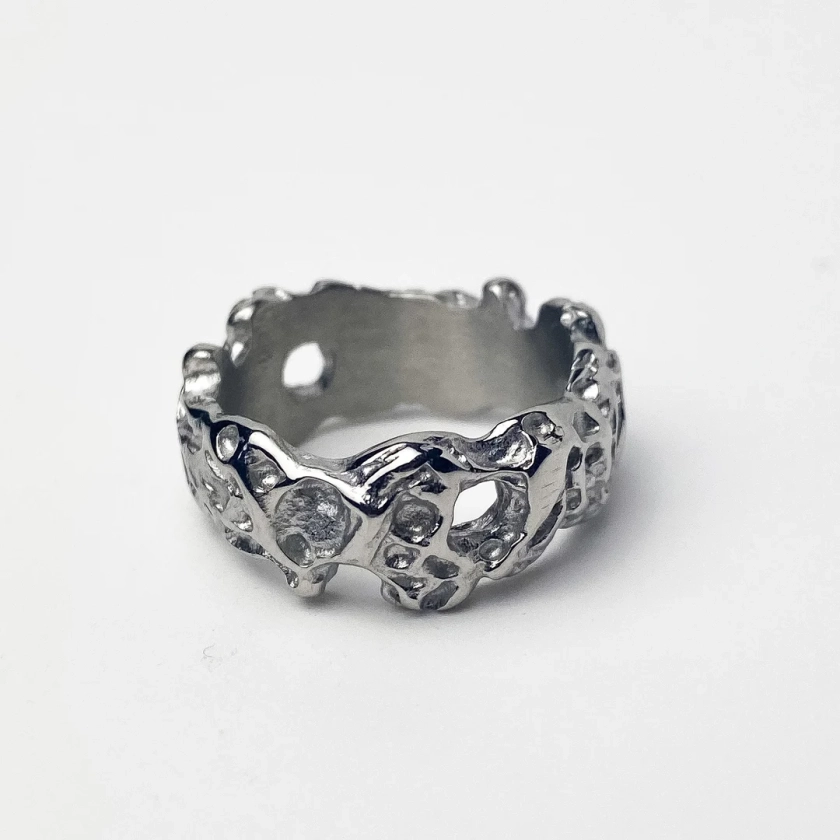 Hammered Ring, Silver Ring For Men, Band Ring For Men, Hippie Ring, Boho Ring, Hammered Mens Ring