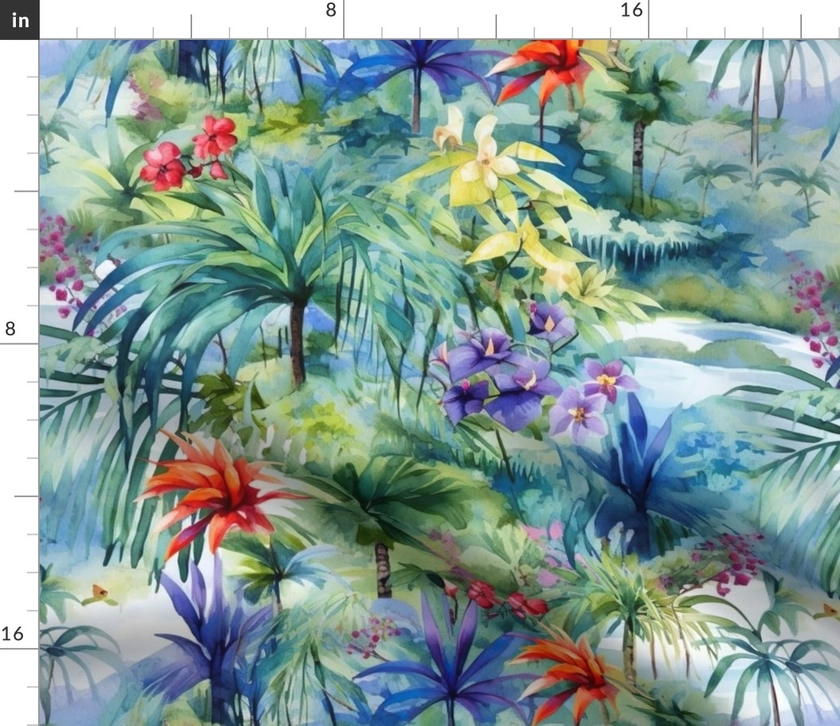 Tropical Paradise Fabric bythread_&_petals