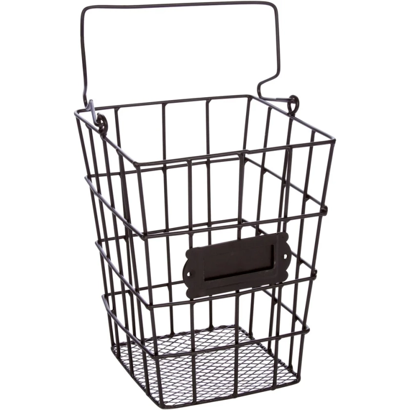 Metal Wire and Mesh Hanging Utensil and Storage Basket by Trademark In