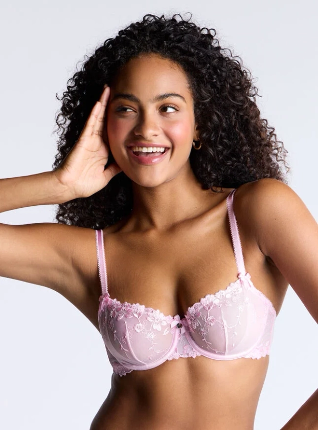 Annabella Sheer Balconette Bra | Boux Avenue