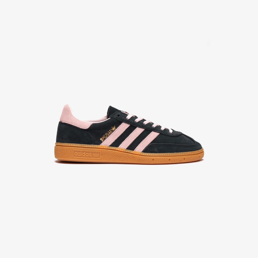 Adidas Handball Spezial Women's Shoes, Core Black, Clear Pink, Gum - Gzava