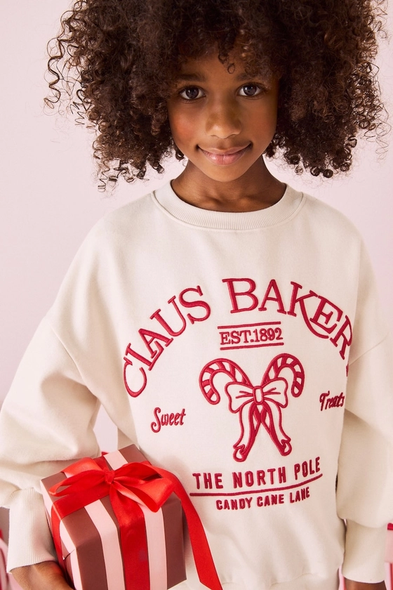 Buy Ecru/ Red Christmas Sweatshirt (3-16yrs) from the Next UK online shop