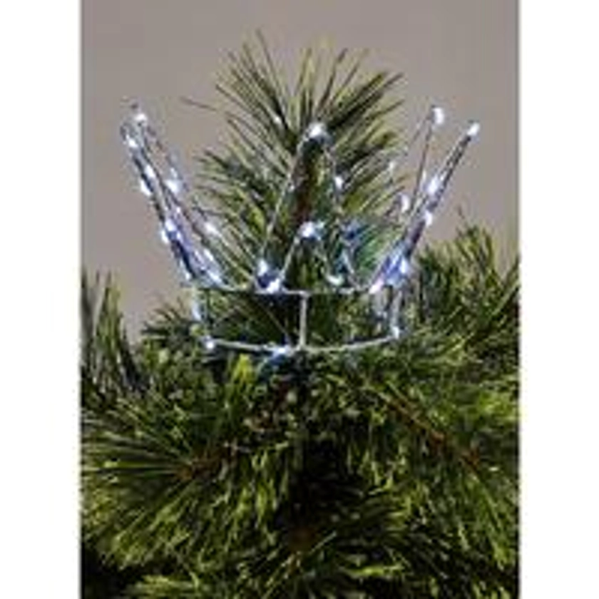 Very Home LED Crown Christmas Tree Topper Light - Silver