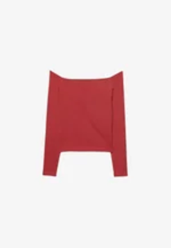 OFF-THE SHOULDER - T-shirt à manches longues - red