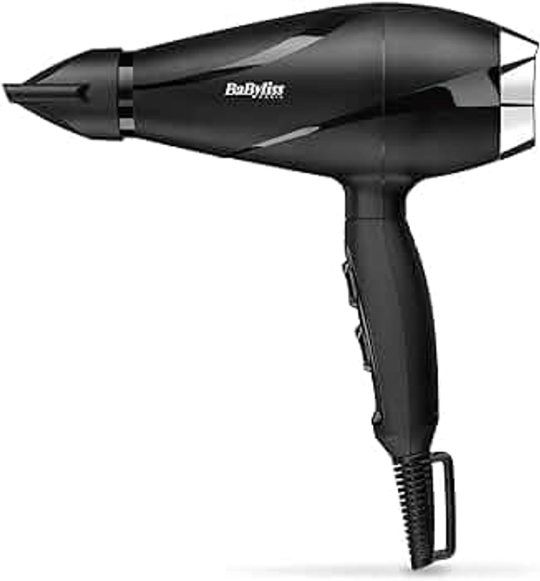 BaByliss - 6713DE - Sèche-cheveux Shine Pro 2200 Moteur AC Fabriqué en Italie et Diffuseur pour des boucles naturelles