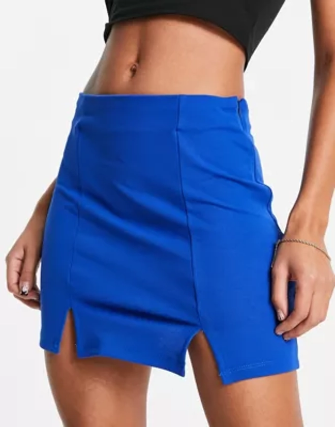 Rebellious Fashion mini skirt in cobalt blue co-ord | ASOS
