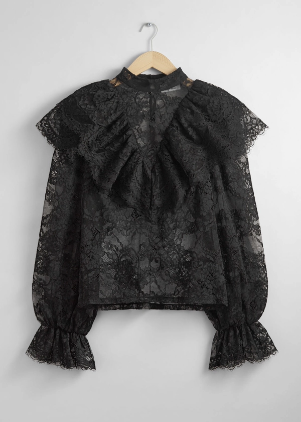 Ruffled Lace Blouse