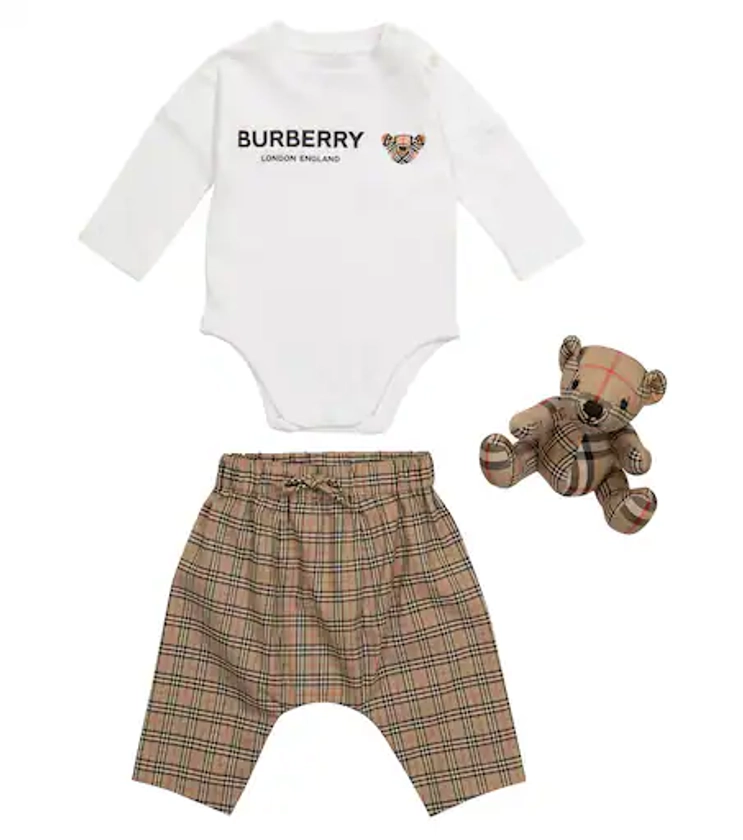 Baby Thomas Bear three-piece set in beige - Burberry Kids | Mytheresa