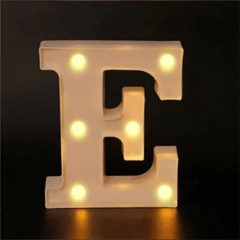 1pc Alphabet LED Night Light, Luminous Number Letter Lamp, 16cm Letter Light For Home Wedding Birthday Christmas Party Decoration