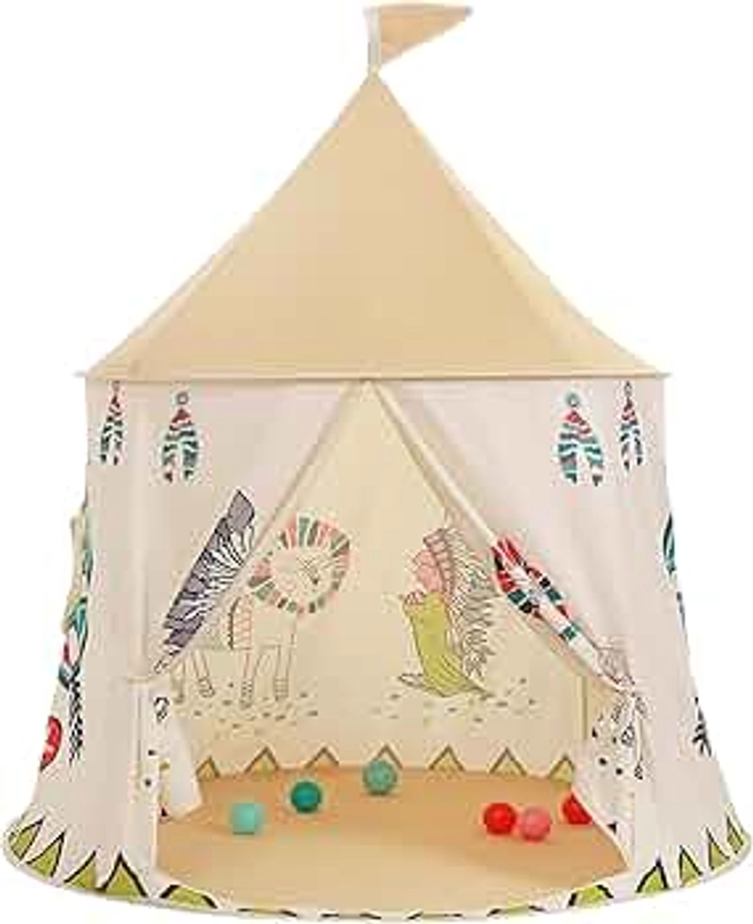 Tente de Jeu pour Enfants,Tente Pop-up,Spielzelt für Kinder, Pop-up Kinderspielzelt, Tipi, Prinzessin Prinz Schlosszelt, Certifiée par EN71