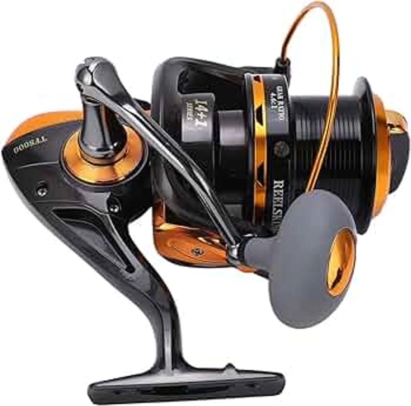 Spinning Reel 12+1BB High Speed Metallic Casting Smooth Spinning Fishing Reels for Saltwater Freshwater Fishing (8000) : Amazon.nl: Sports & Outdoors