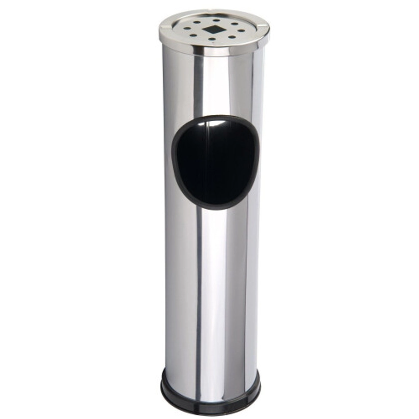 GEEZY Free Standing Stainless Steel Cigarette Stand | Outdoor Bin With Ashtray on OnBuy