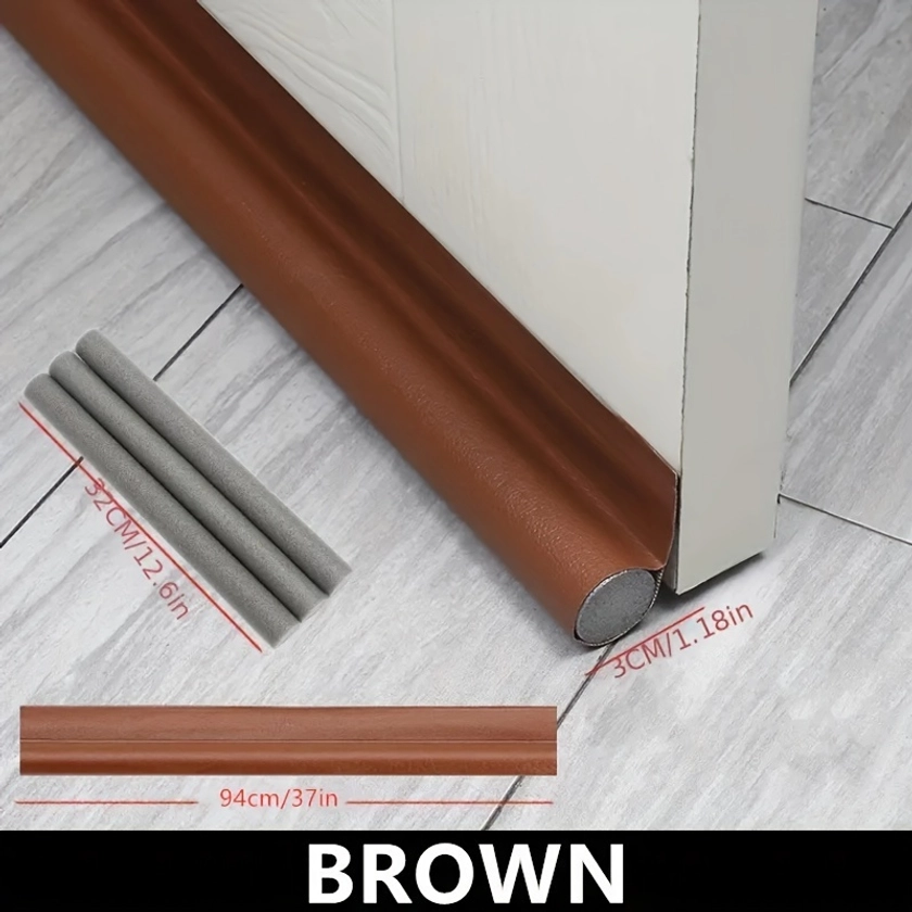 1pc Door Bottom Sealing Strip, Door * Sound Insulation Strip, Windproof, Waterproof And Insect-proof Door * Retaining Strip, Self-adhesive Foam Le