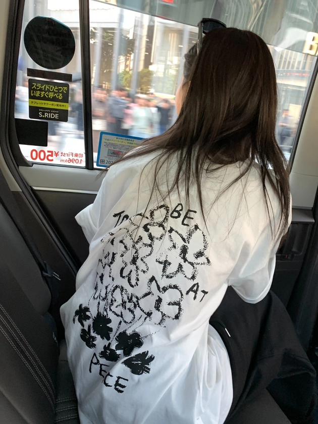 DF. Flower Lover Back Printing T-Shirt - 프릴리 FLILY