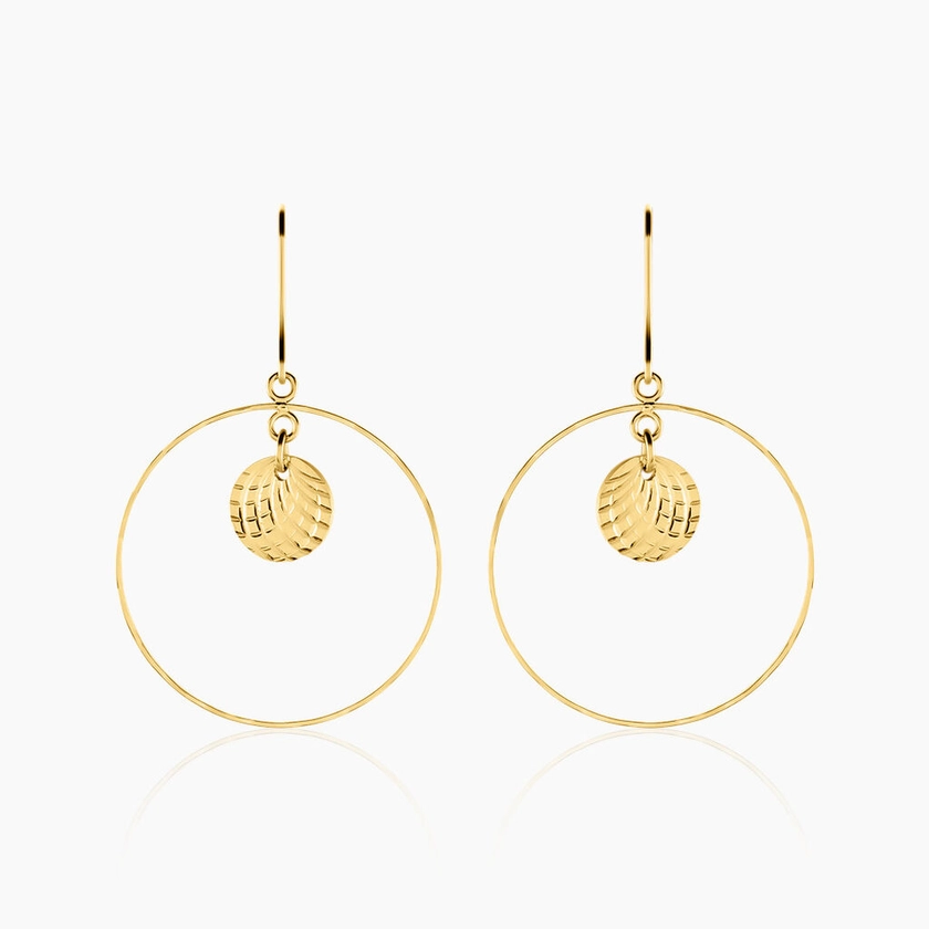 Boucles D'oreilles Pendantes Iakopa Acier Jaune