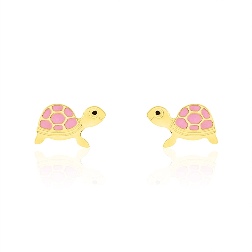 Boucles D'oreilles Puces Cali Tortue Or Jaune