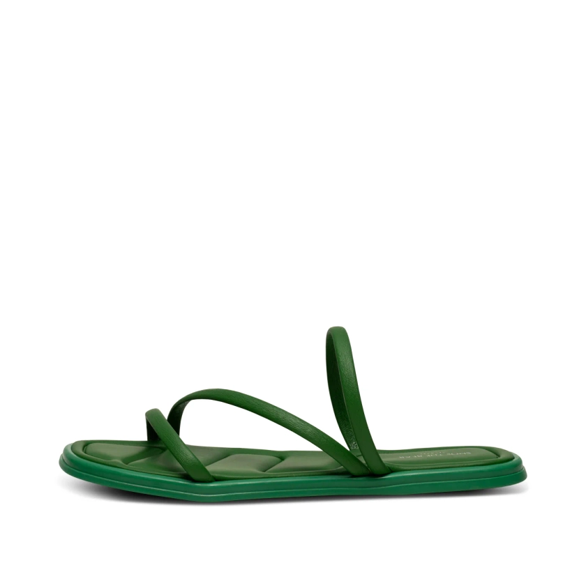 Selena strap sandal leather - GREEN