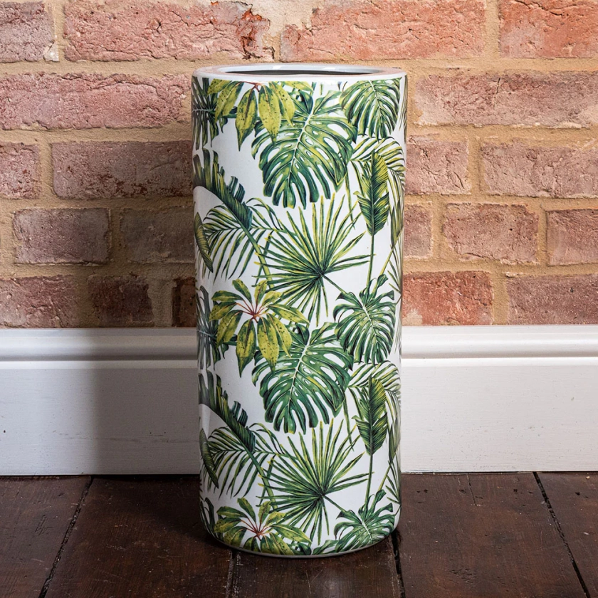 Umbrella Stand with Tropical Palms