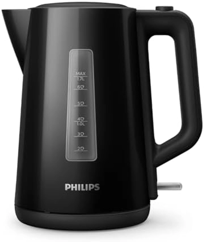 Philips Electric Kettle - 1.7 L, Spring Lid and Indicator Light, 360° Base, Black (HD9318/20) : Amazon.com.be: Home & Kitchen