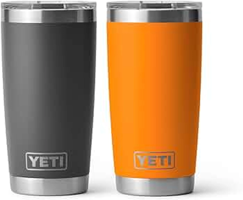 YETI Rambler 20 oz Tumbler 2-Pack, (1) King Crab, and (1) Charcoal