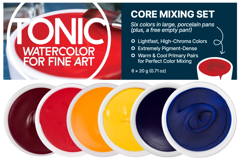 Tonic Watercolor, Core Mixing Set of 6 – St. Louis Art Supply