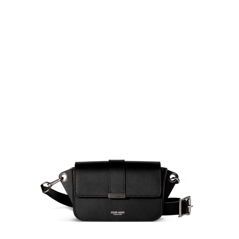 Roquette Belt Bag - Black Pebble Leather