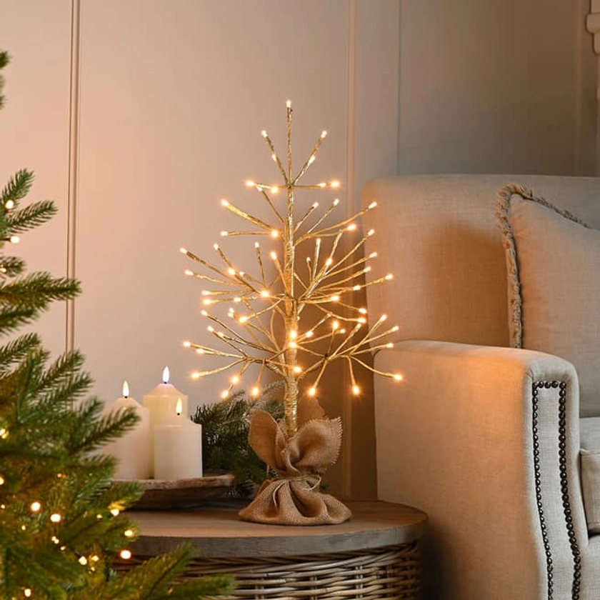 Festive										Champagne 60cm Twig Tree Warm White