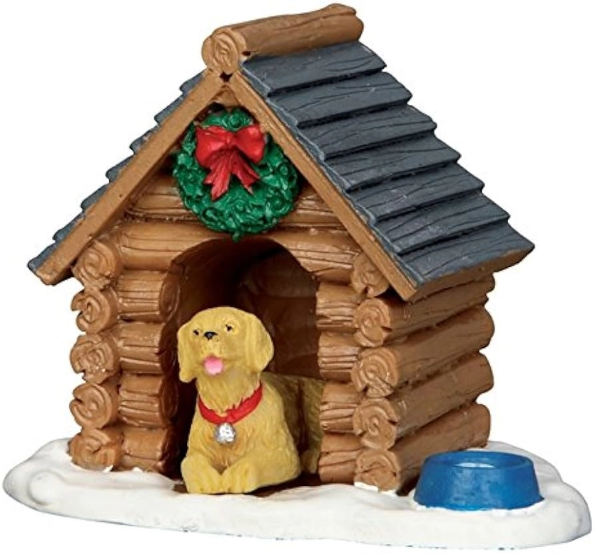 Lemax Carnival Village Log Cabin Dog House Christmas Accessory #54943