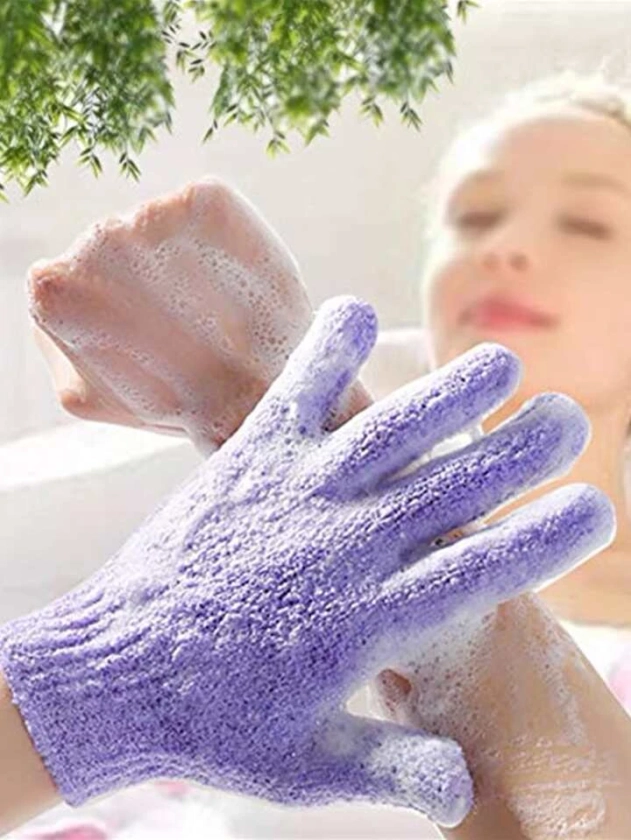 1 guante de baño exfoliante para ducha/Spa/masaje y exfoliación corporal