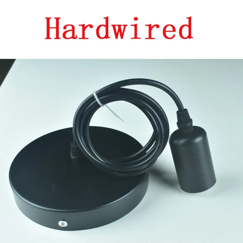 E26/E27 Hardwired Ceiling Plate and Cord