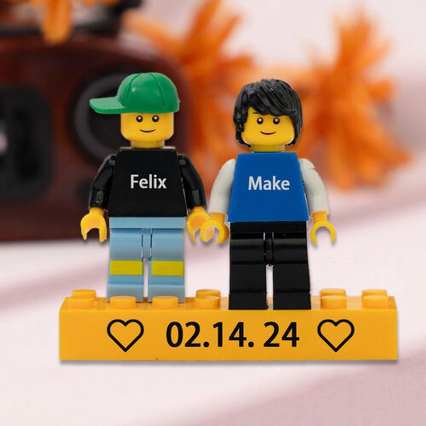 Personalized Minifigures Fun Valentine's Day Gifts For Him - Drawmade.com