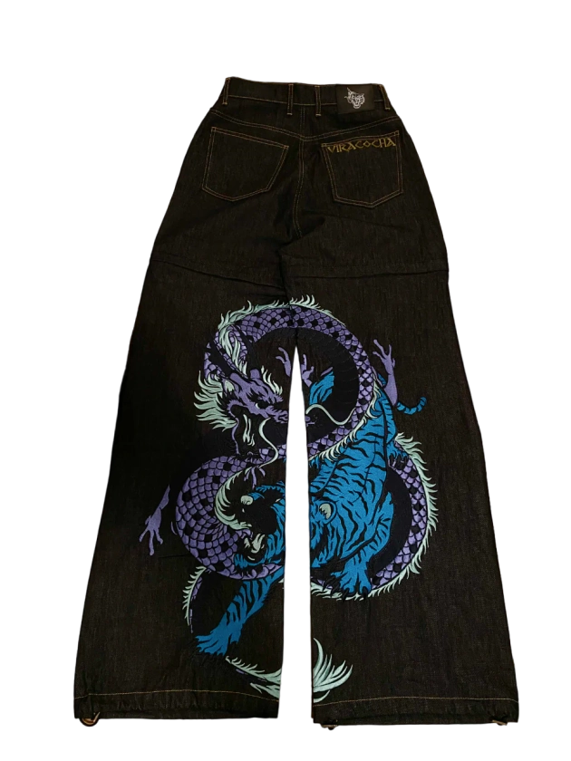 BLACK CONFLICT AND HARMONY DENIM