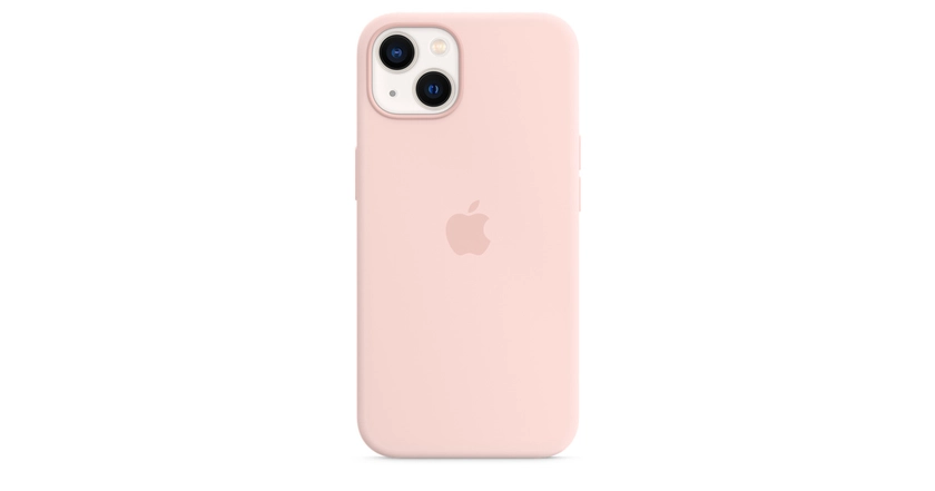 Coque en silicone avec MagSafe pour iPhone 13 - Rose craie