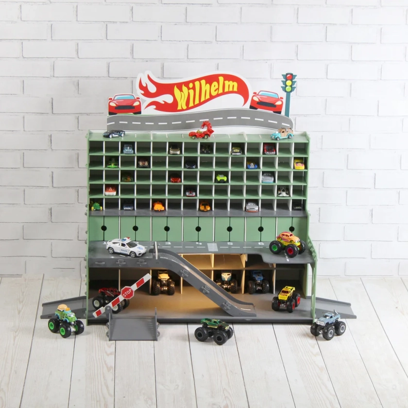 Personalized Wooden Toy Car Storage Garage Perfect Christmas Gift for Toddler Boys Aged 2-5 - Etsy UK