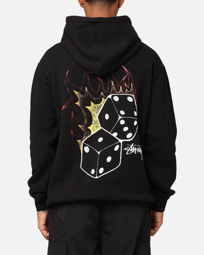 Stussy Fire Dice Fleece Hoodie Black